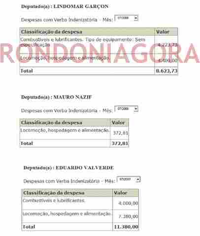 EM PLENO RECESSO E DURANTE CAMPANHA, GARÇON PEDE RESSARCIMENTO DE QUASE R$ 9 MIL DA CÂMARA; VALVERDE QUER R$ 11.300