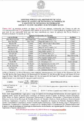 Últimos dias para inscrição no concurso da Dataprev