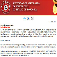 Polícia entra em greve e não atenderá pequenos casos