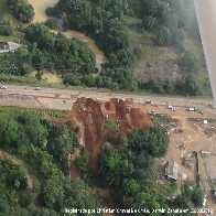 IMAGEM AÉREA MOSTRA ÁREA GIGANTE QUE CEDEU NA BR-364