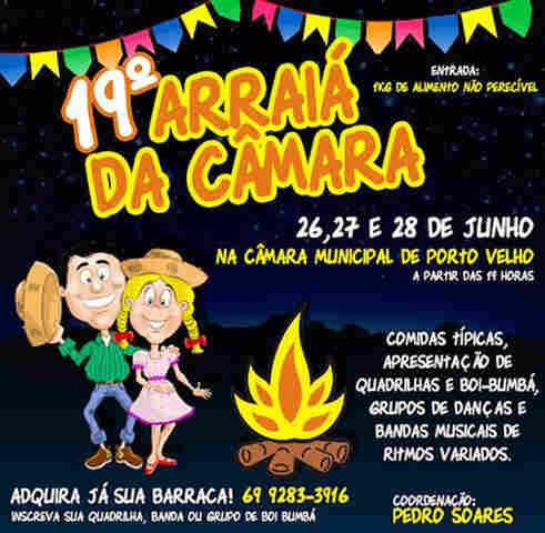 Pedro Soares anuncia 19º Arraial da Câmara Municipal de Porto Velho
