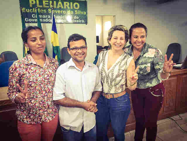 Jaqueline Cassol participa da eleição do diretório municipal do PP em Governador Jorge Teixeira