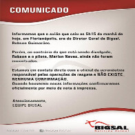 Queda da aeronave - Nota da Bigsal
