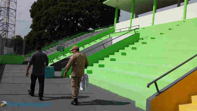 Corpo de Bombeiros vistoria estádio e Aluízio Ferreira é liberado com capacidade para 4 mil torcedores