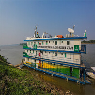 Barco hospital é inaugurado com festa em Guajará-Mirim; unidade também atenderá bolivianos