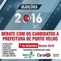 Candidatos se encontram nesta quarta, no primeiro debate pela TV em Porto Velho