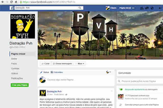 Justiça manda Facebook excluir página que critica políticos de Porto Velho