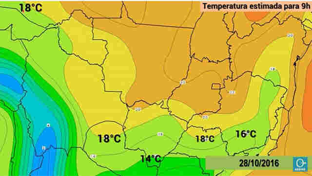 Massa de ar polar derruba as temperaturas em Rondônia no final de semana