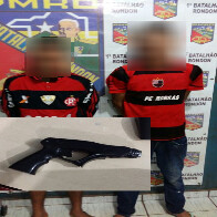PM a paisana aprende adolescentes com arma de brinquedo durante tentativa de assalto