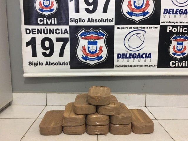 Traficantes de Rondônia são presos com 11 tabletes de cocaína no Mato Grosso