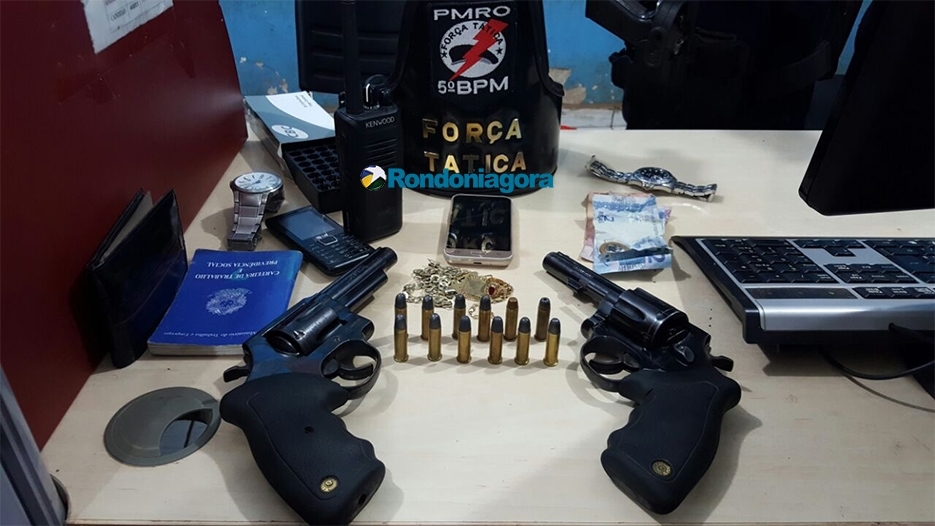 Fugitivos de Humaitá são presos em Porto Velho com armas e prontos para praticar assaltos no interior