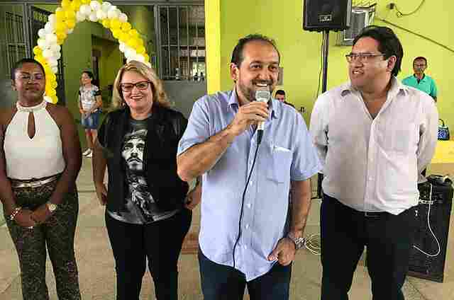 Laerte Gomes inaugura reforma na escola Jardim dos Migrantes em Ji-Paraná