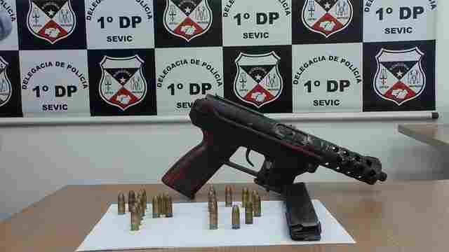 Polícia encontra metralhadora que pode ter sido usada em assaltos e ameaças na Capital