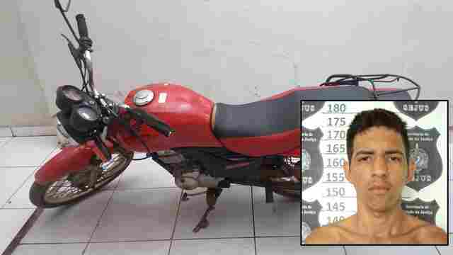 Foragido é recapturado com moto roubada na Zona Leste