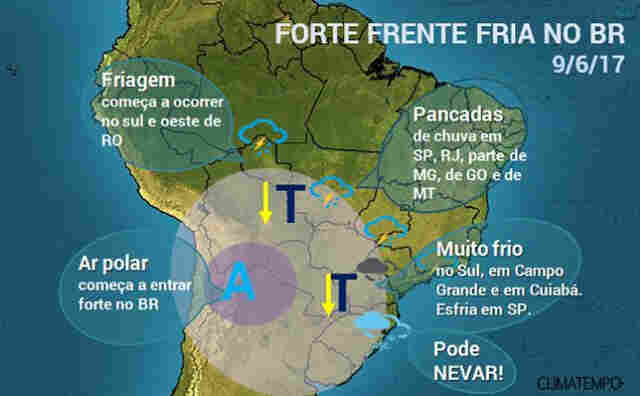 Tempo frio chega a Rondônia nesta sexta-feira