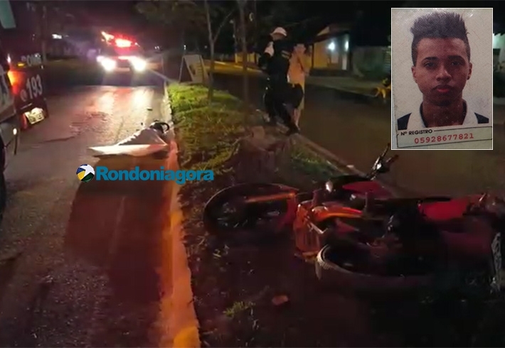 Vídeo: Motociclista morre ao bater em árvore durante fuga em Porto Velho