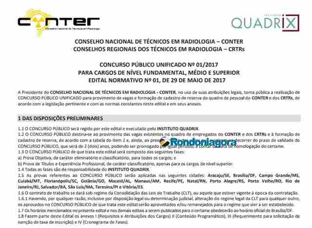 Conselho de Radiologia continua com inscrições abertas para 78 vagas mais cadastro de reserva