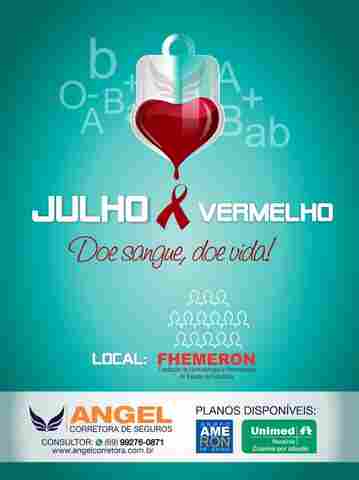 Fhemeron lança campanha Julho Vermelho para abastecer banco de sangue de Porto Velho