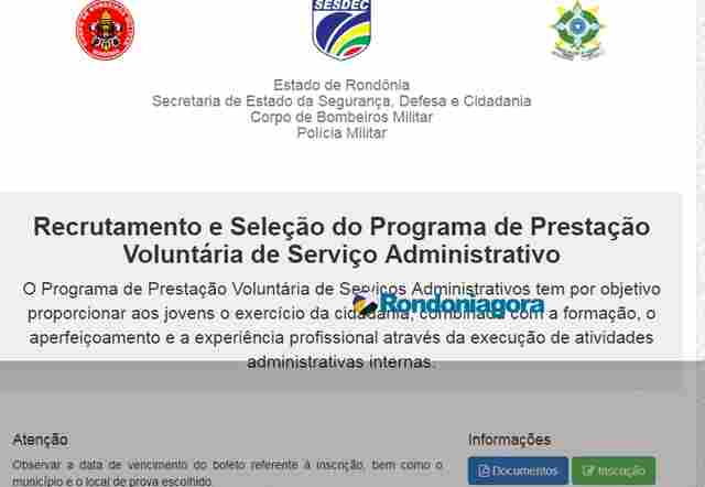 Começam as inscrições para serviços administrativo da PM e Bombeiros; são 200 vagas