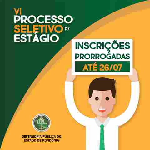 Inscrição para vagas de estágio na Defensoria Pública encerra nessa quarta-feira