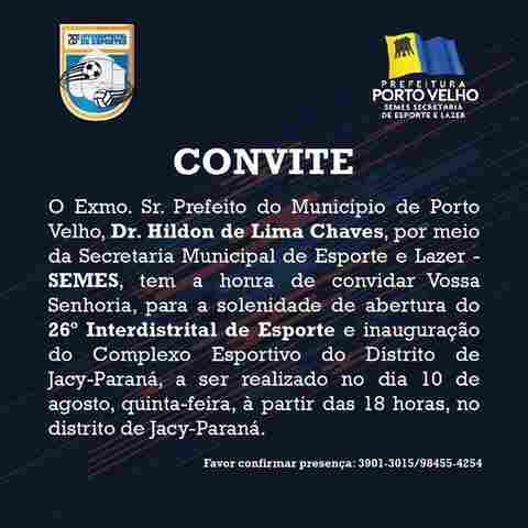 Baixo Madeira será representado por 14 equipes no 26º Interdistrital