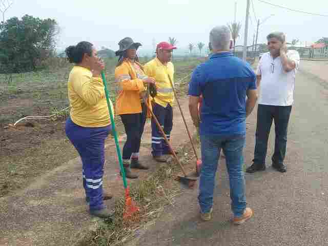 Semusb promove mutirão de limpeza em Nova Mutum