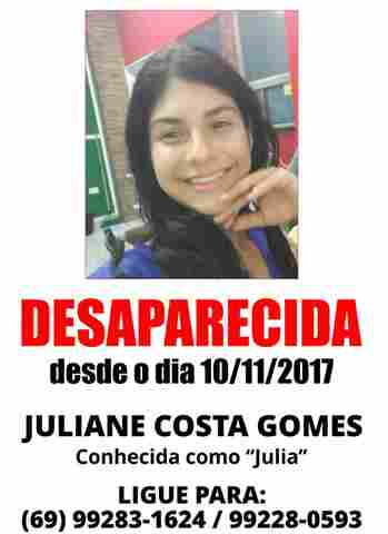 Família procura por adolescente desaparecida há três dias em Porto Velho