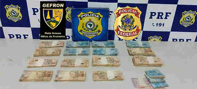 Ação da PRF, PF e Gefron apreende R$ 52 mil no sul de Rondônia