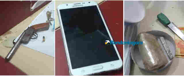 Jovens são presos com arma, drogas e celular roubado em Porto Velho