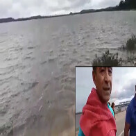 Vídeo: Pálio que caiu no Madeira seguia de Porto Velho à Nova Mamoré