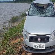 Acidente na BR-364 mata duas pessoas após carro cair no rio