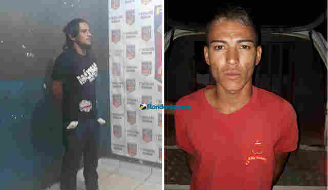 Dois com mandados de prisão por roubo, tráfico de drogas e porte ilegal de armas são presos pela PM
