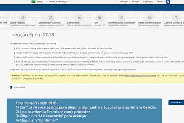 Saiba como pedir isenção da taxa de inscrição do Enem 2018