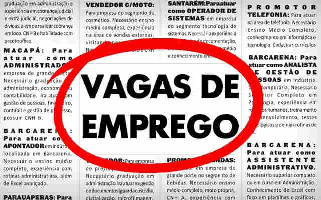 Confira as oportunidades de emprego no Sine de Porto Velho