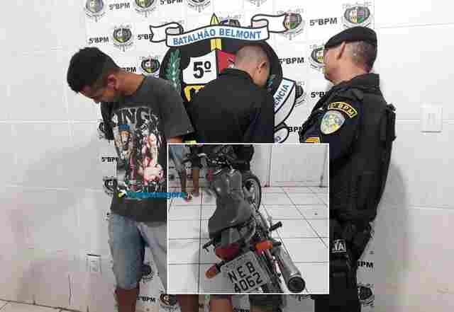 PM flagra menor e comparsa com moto roubada na Zona Leste