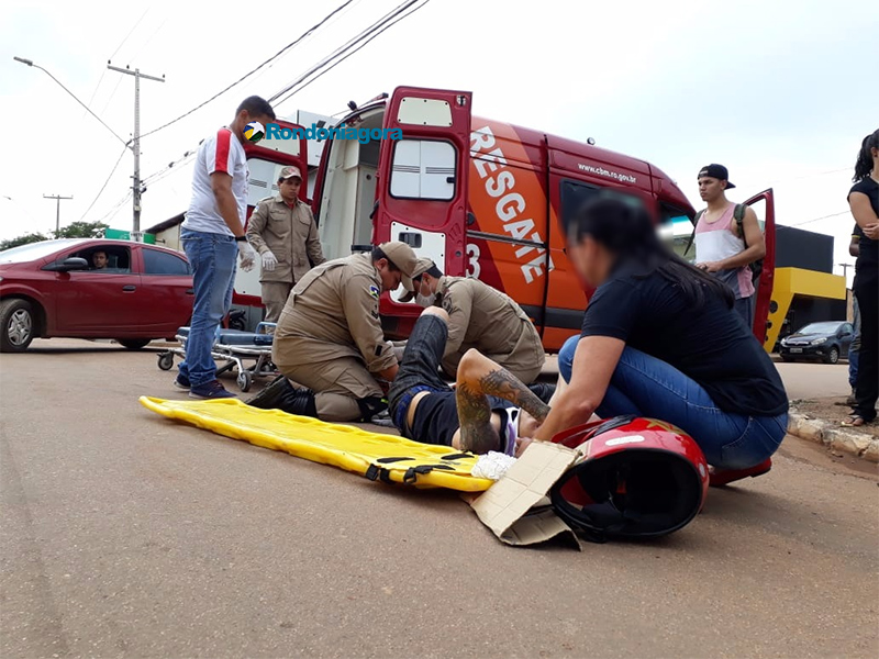 Grave Colis O Entre Carro E Moto Deixa Uma V Tima Fratura Na Perna