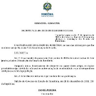 Mais uma vez Governo desrespeita Lei e antecipa feriado do dia 4 de janeiro