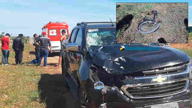 Jovem morre atropelado na BR-319 após perder o freio da bicicleta