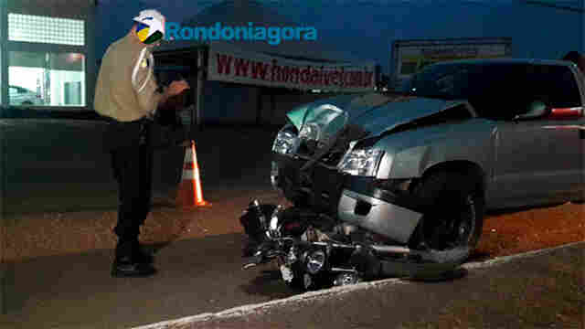 Motociclista fica em estado grave após colisão com S10