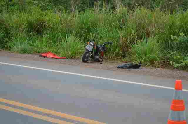 Motociclista morre durante colisão na BR-364, neste domingo