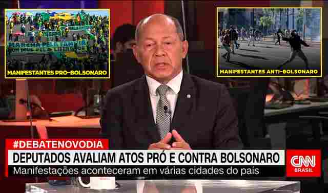 Manifestantes anti-Bolsonaro agem com violência e causam tumulto neste domingo