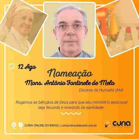 Padre Antônio Fontinele é nomeado bispo da diocese de Humaitá
