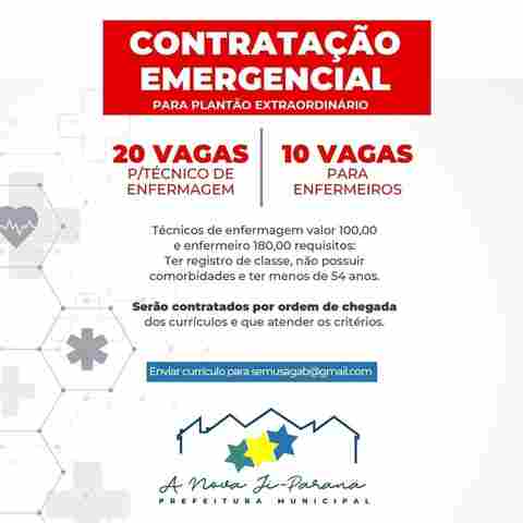 Coren considera injustos valores oferecidos a profissionais de enfermagem em Ji-Paraná