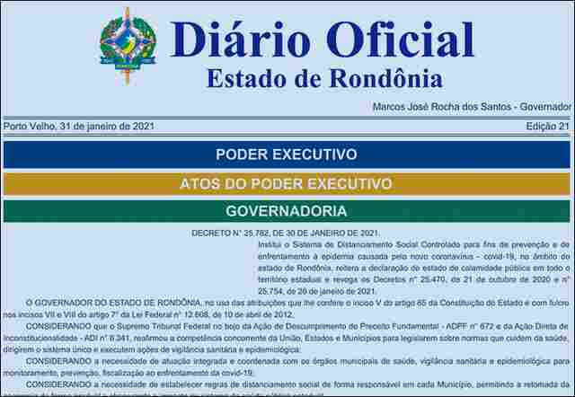 Em novo decreto, Governo confirma toque de recolher após 21 horas e abertura gradual do comércio