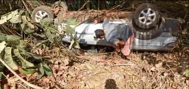 Vídeo: motorista filma Fiat Strada em zigue-zague antes de capotar na BR-435