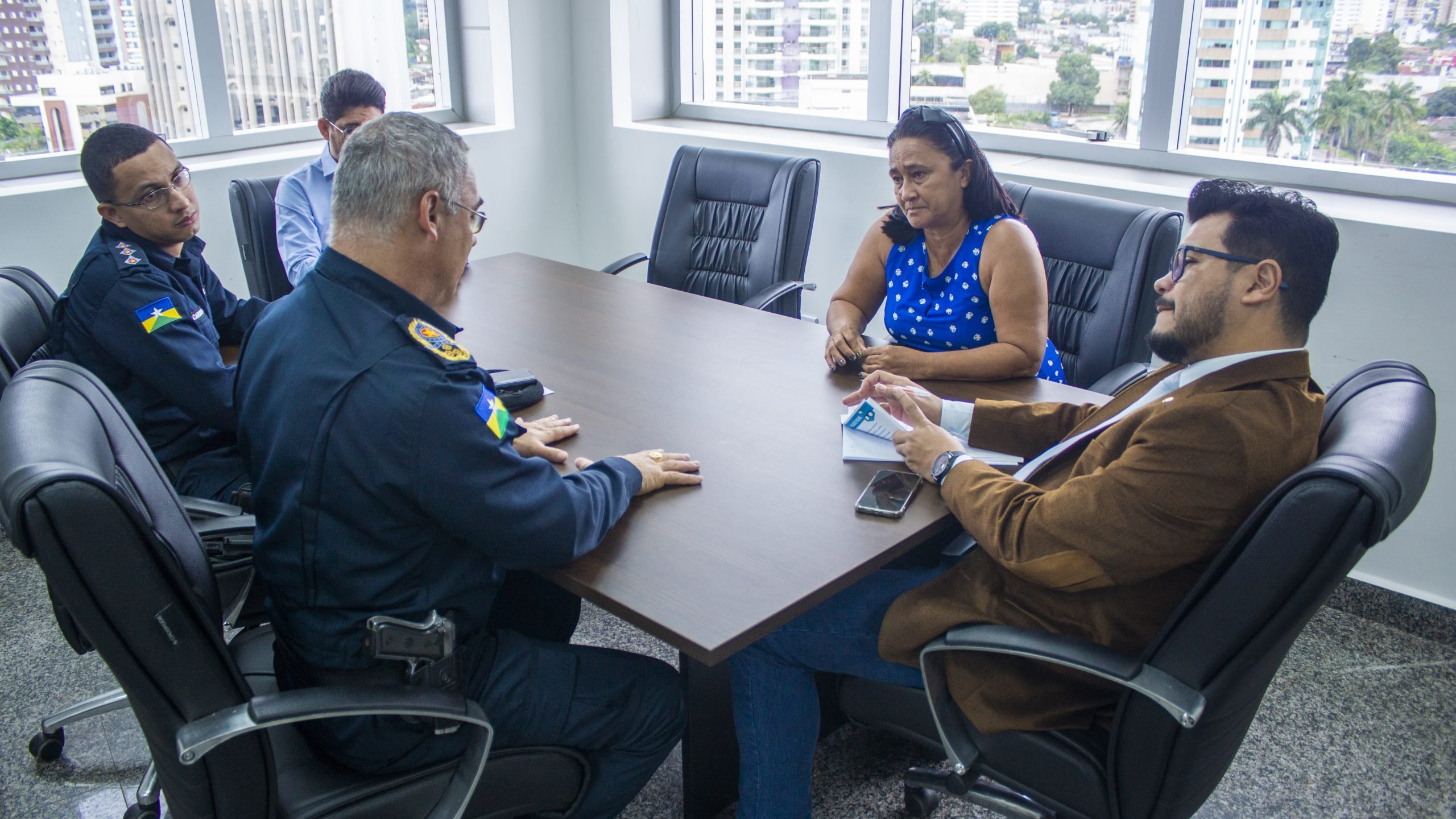 Deputado Marcelo Cruz Recebe O Comandante Geral Da PM E A Representante