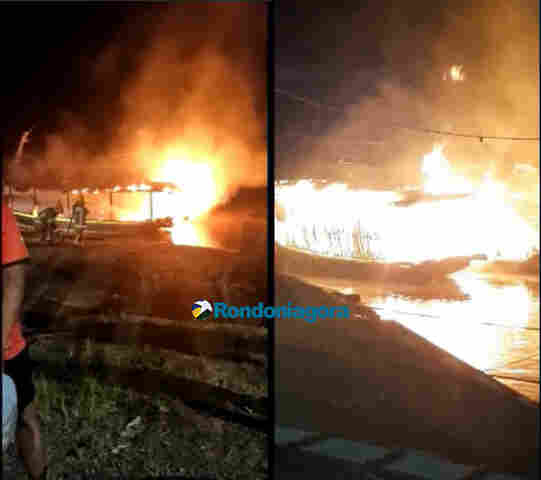 Vídeo: incêndio em embarcações deixa criança de dois anos e mãe gravemente feridas
