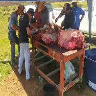 Vídeo: Fazendeiros da Ponta do Abunã doam carne e manifestantes fazem churrasco em bloqueio na BR-364
