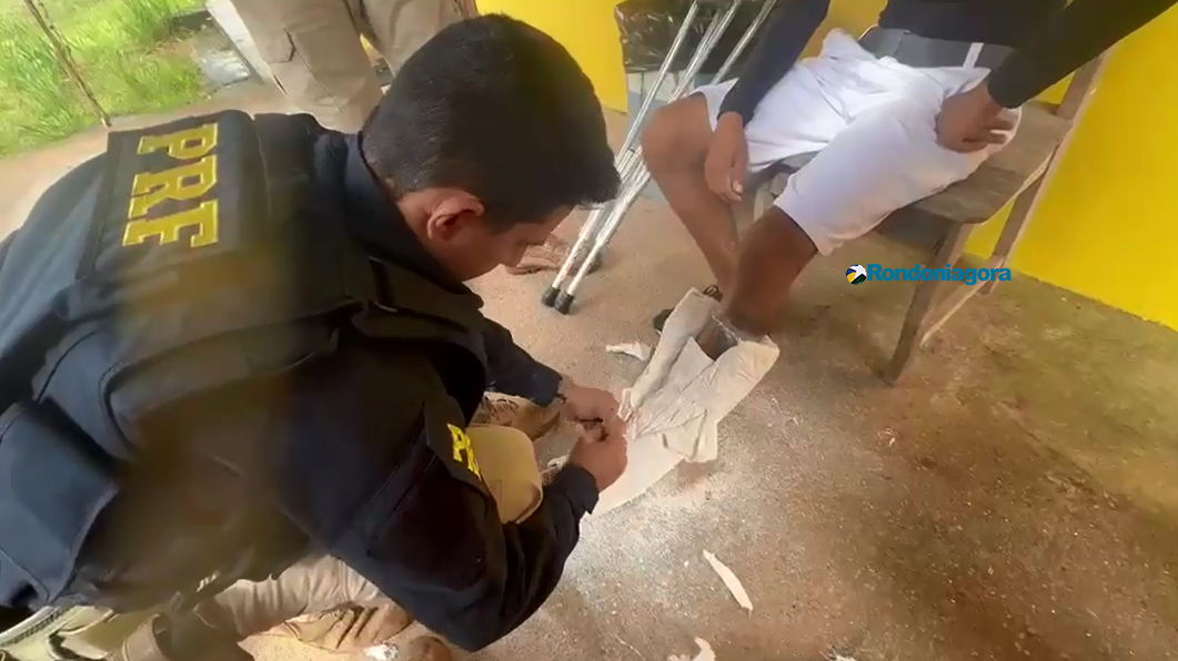 Vídeo traficante é preso pela PRF droga escondida em gesso na