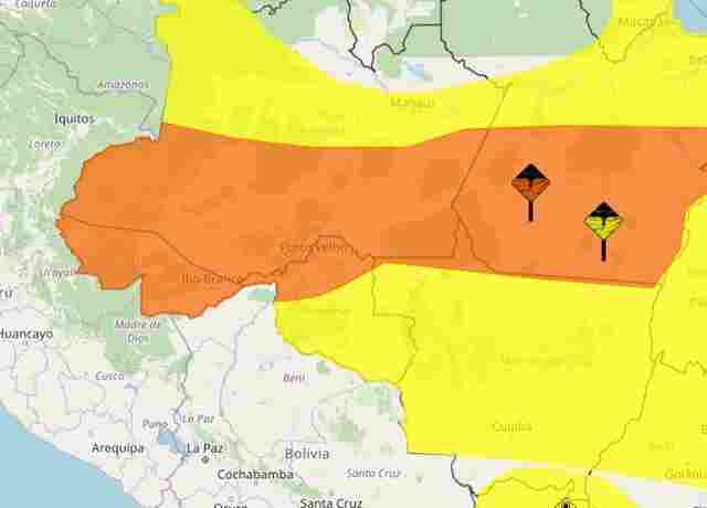 Inmet emite dois alertas de chuvas intensas em Rondônia